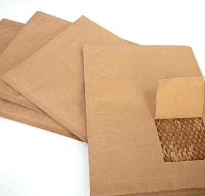 Enveloppe en papier nid d'abeille Logistique Express Doublure Sac d'emballage de protection en nid d'abeille