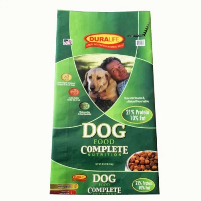 Emballage animal certifié SGS 25lb 50lb BOPP sac d'alimentation tissé laminé pour chien Pet Food